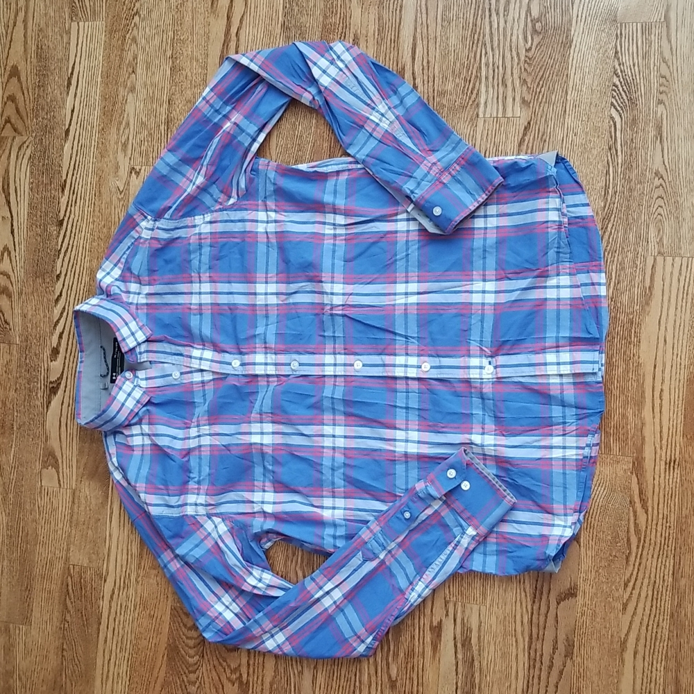 (XL) Under Armour Plaid Print Athleisure Athletic Outdoors Sporty Country Vacay